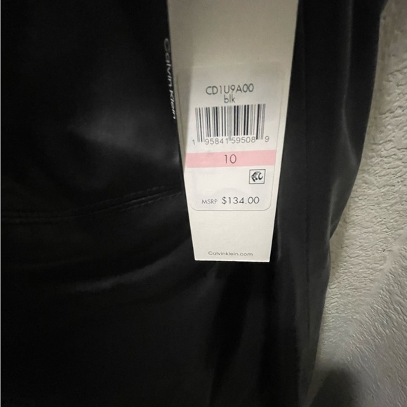 Women’s Calvin Klein faux leather dress size 10 - Picture 3 of 3